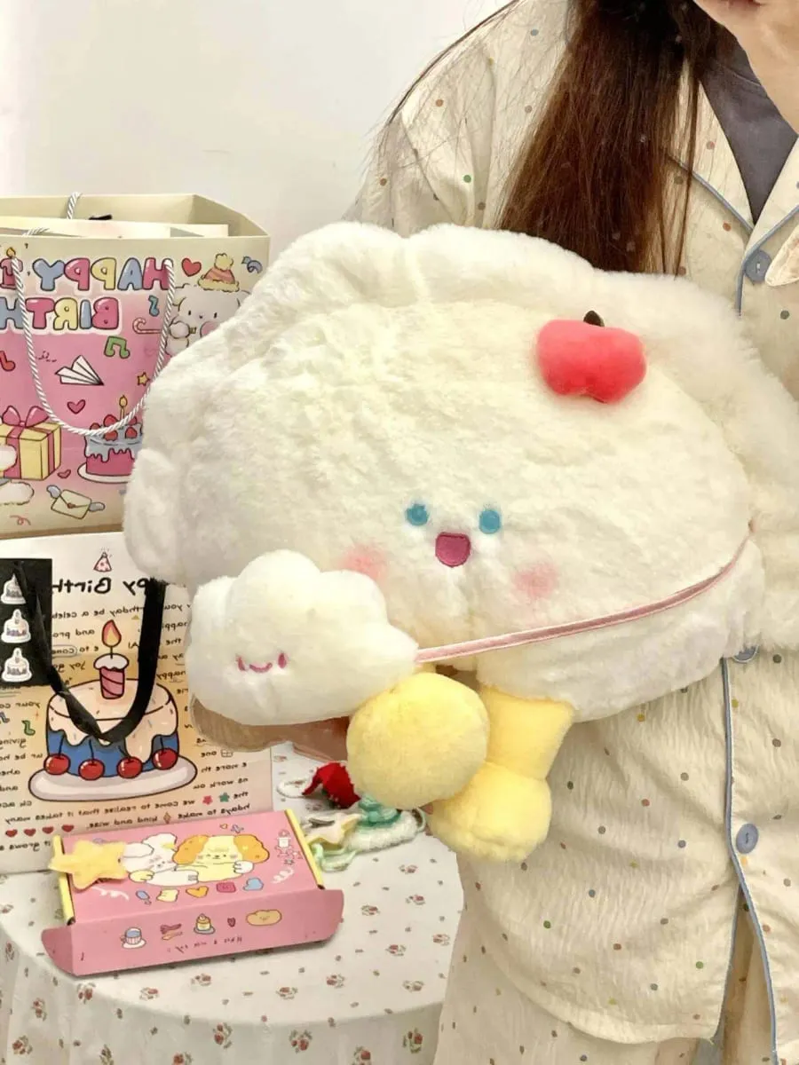 20cm Dumpling Plush Pillow Fluffy Soft Stuffed Toy Home Sofa Bedroom Decoration Comfort Sleeping Companion Kawaii Gift For Women