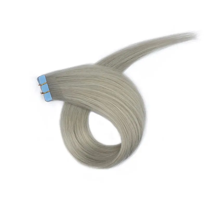 Mini Tape In Hair Extensions Human Hair Colored Skin Weft Machine-Remy Natural Tape in Extensions Purple 10pcs/pack 12-20 inch