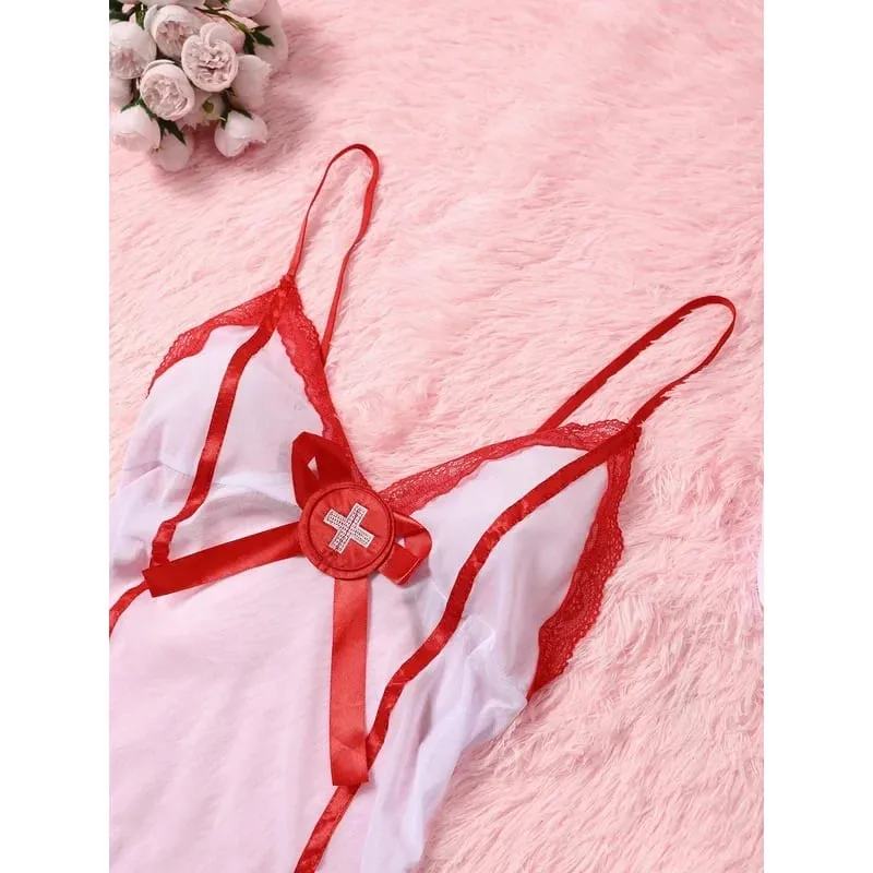 2027 Lingerie Set Erotic Underwear Set Transparent Porno Lace Sexy Bra And Panty Garter Set Costumes Sexy Hot Erotic Nurse Set