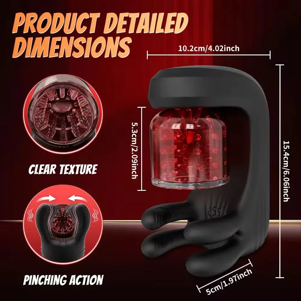 Electric Male Penis Stimulator Massager Trainer 9 Vibration Rotation Modes USB Masturbation Cup Adult Supplies Sex Toys for Men
