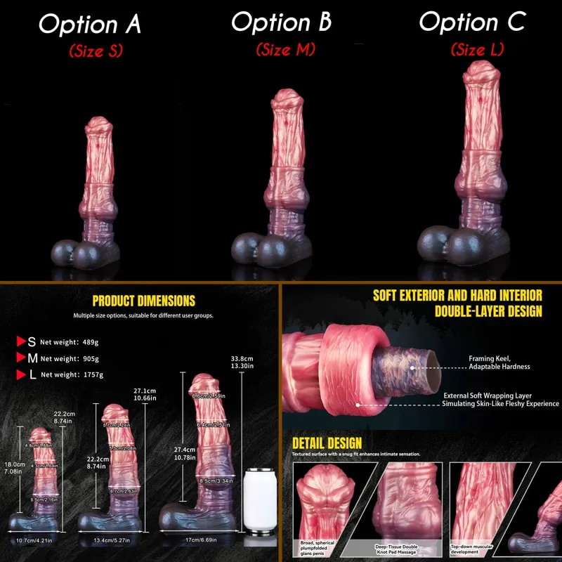 Big Knot Monster Penis Dragon Scales Dildo Horse Cock Silicone Anal Plug Butt Plug Prostate Masturbator Sex toys for adults — image 8