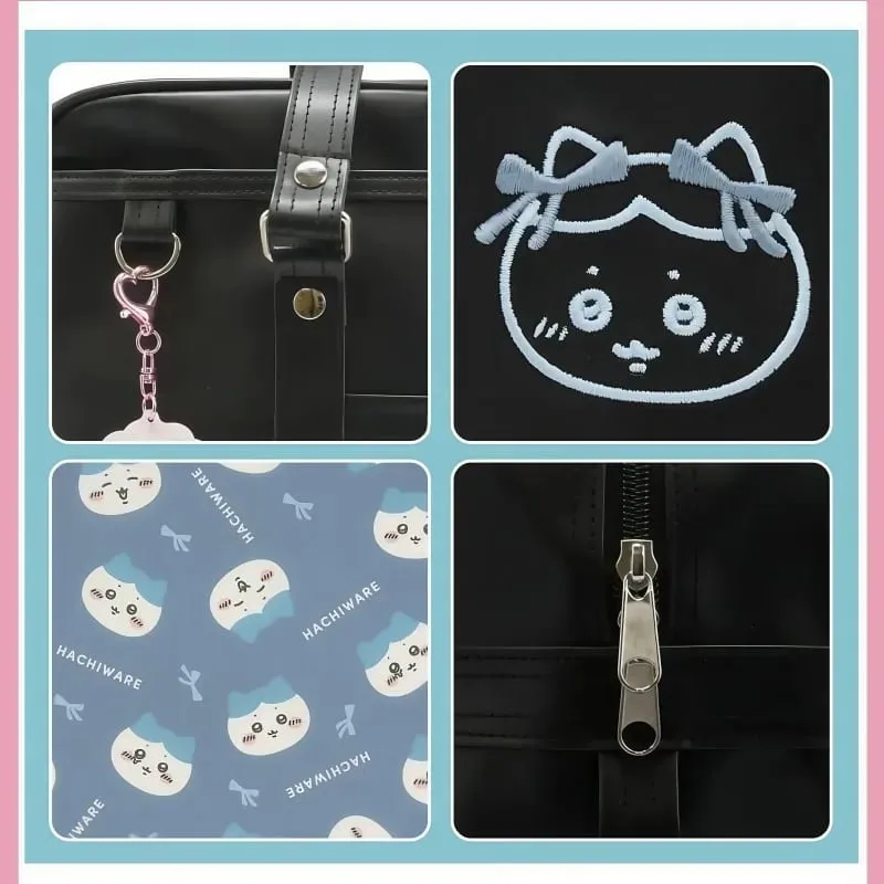 Cute Chiikawa 2026 Gift JK Uniform Inspired Large Tote Bag for Daily School Carry Anime Kawaii Cartoon Usagi Hachiware Sweetness