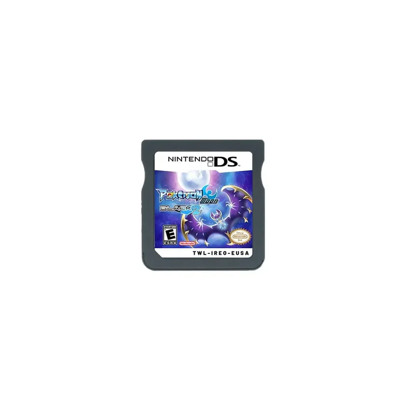 Anime Pokemon Series NDS Game Cartridge Video Game Console Moemon Silver Yellow KAIZO MoonBlack2 Hobby Collection Gifts Toys