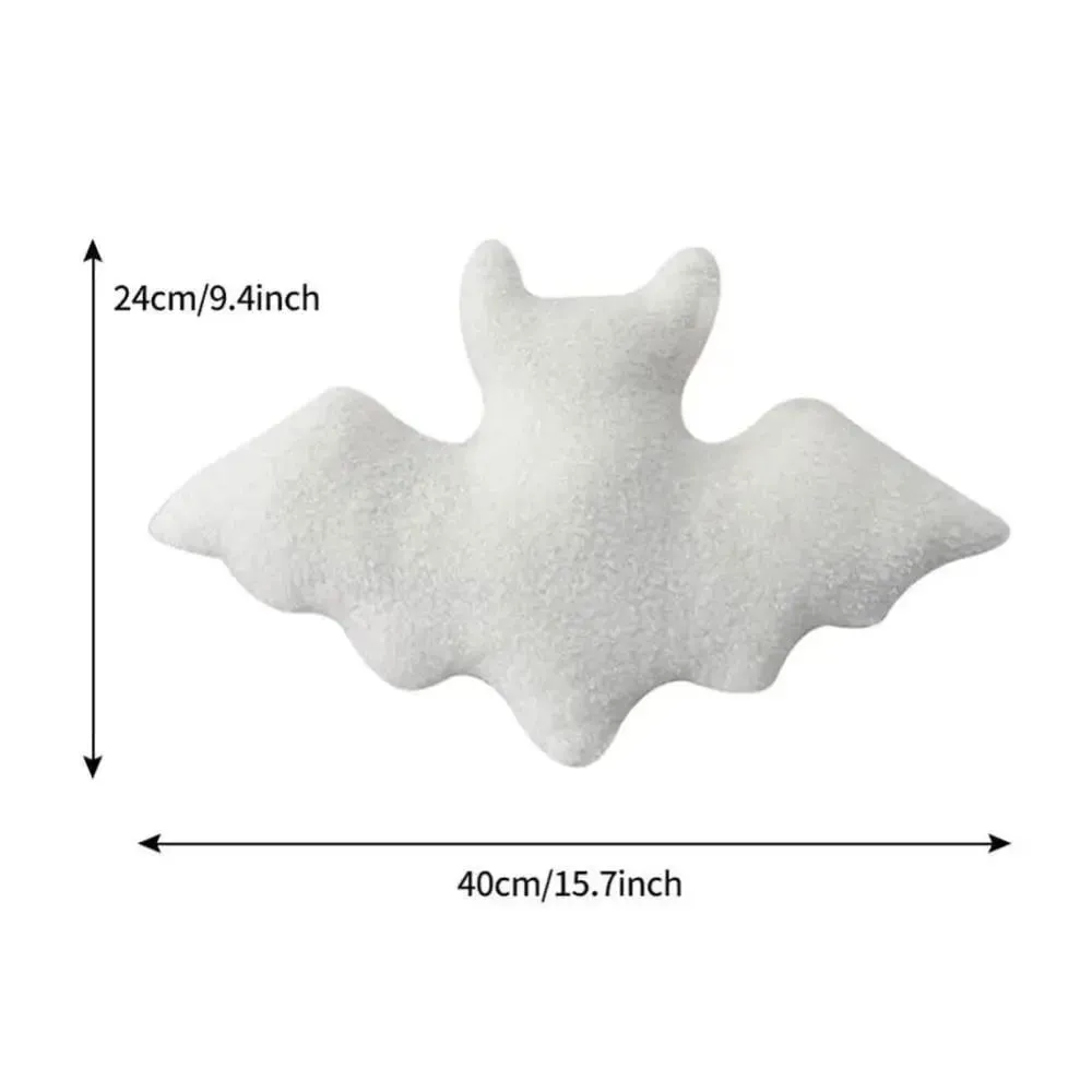 Halloween Material Bat Pillow Halloween Theme Black White Brown Bat Modeling Pillow Soft Fabric Gothic Bat For — image 4