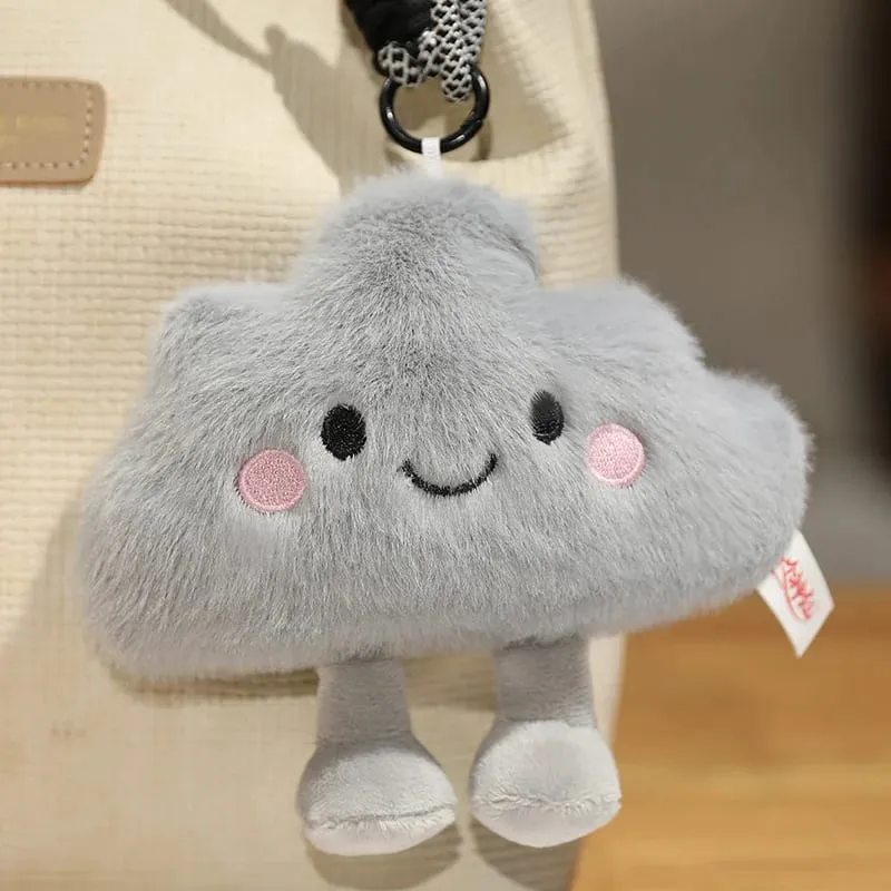 New Cartoon Weather Series Plush Toys Cute Sun Lightning Cloud Raining Pendant Doll Funny Weather Forecast Game Props Home Decor