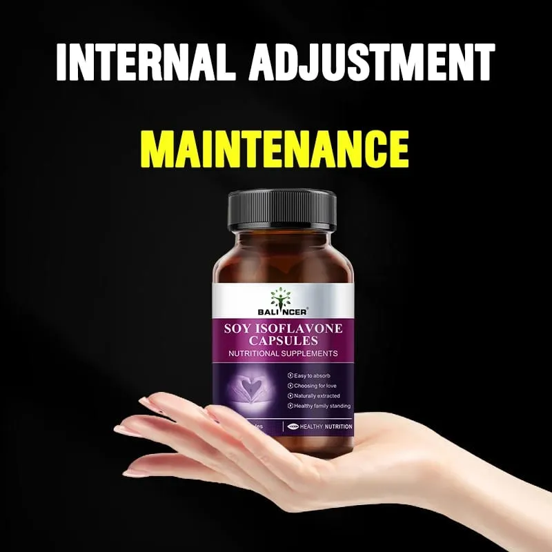 Soy Isoflavone Extract Capsules Physical Condition Maintenance Menopause Relief Mood Support Female Nutritional Supplement