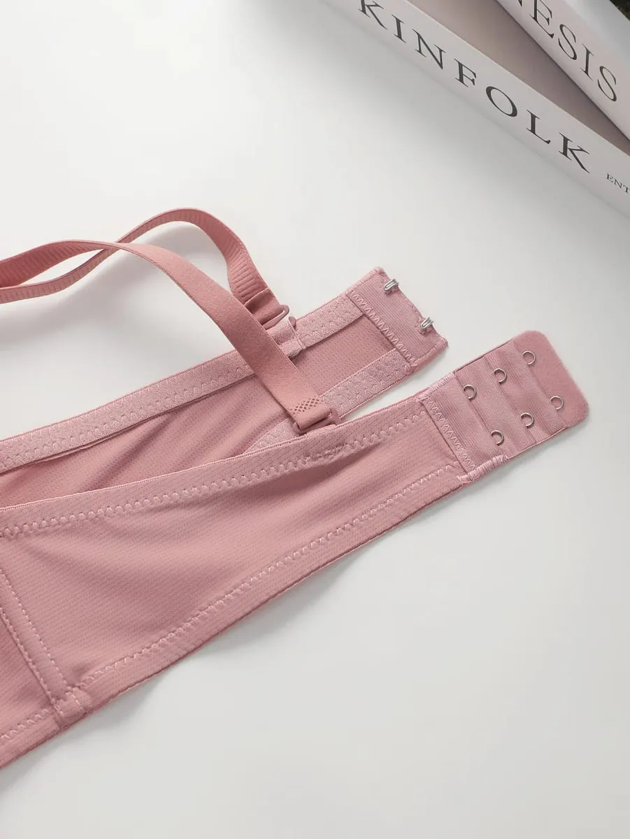 Solid Underwire Lingerie Set Underwear Panty Sets Women Push Up Bra with Steel Ring Intimates Underwear Suit