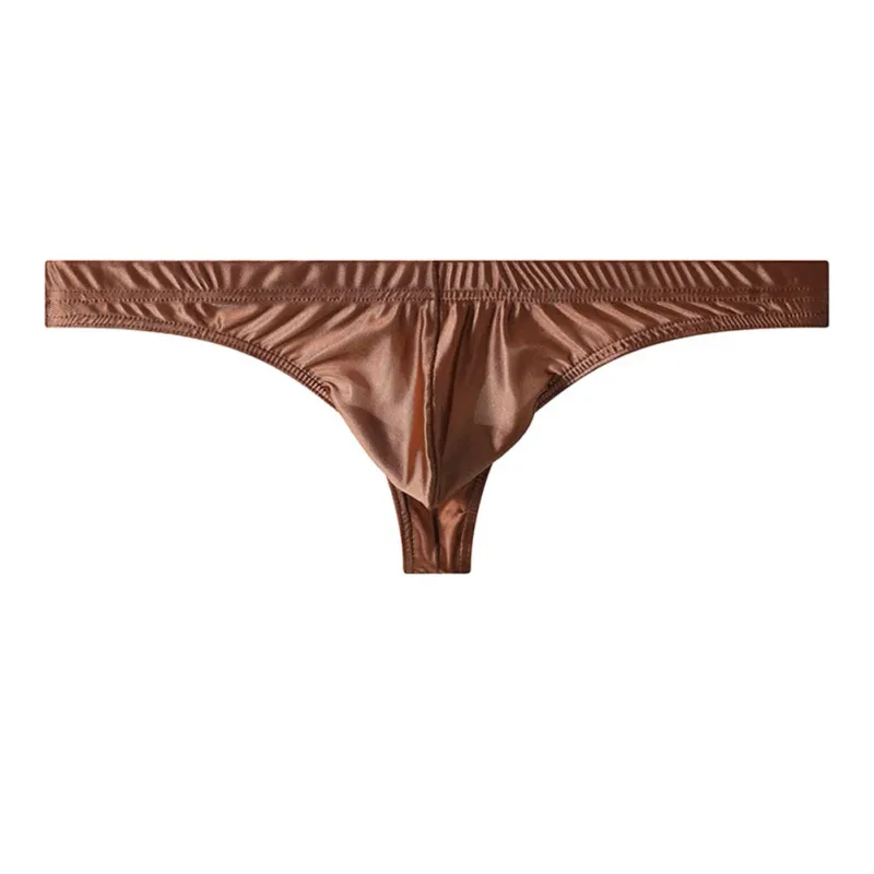Breathable Ice Silk Underwear Ice Silk G-String Brand New Men's Underwear Classic Style Thongs Lightweight Ice Silk Underwear — image 9
