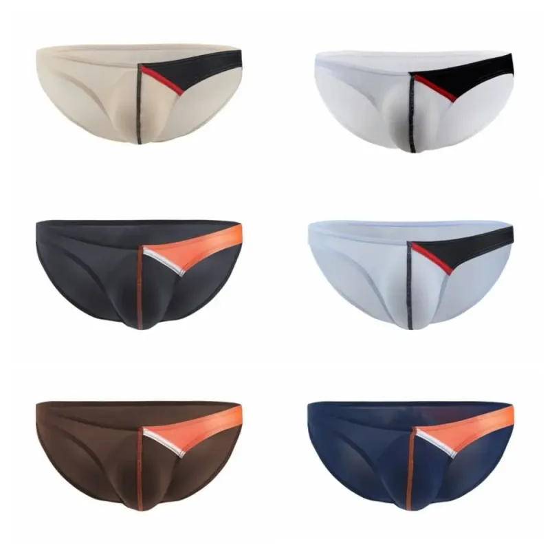Underpants Thin Men's Triangle Panties Low Waist Lingerie Men's Underwear Breathable Ice Silk Underwear Men — image 6