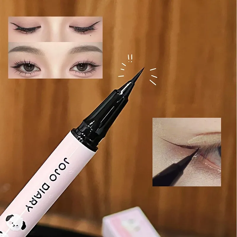 Quick-dry Eyeliner Pencil Makeup Lasting Smooth Ultra Thin Black Brown Matte Eye Liner Waterproof Liquid Eyeliner Pen Cosmetics — image 2