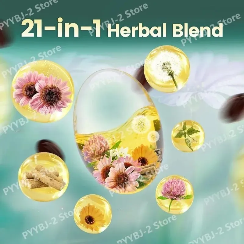 Lymphatic Drainage Capsules 4275mg 21 in 1 with Herbal Blend with Dandelion Burdock & Turmeric Supplement 240 Softgels Per Bag
