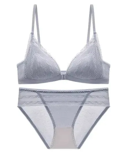 Push Up Bra for Small Breasts - Front Close Lace Bralette Wireless Demi Triangle Cup Sexy Underwear Thin Demi Cup Small Chest