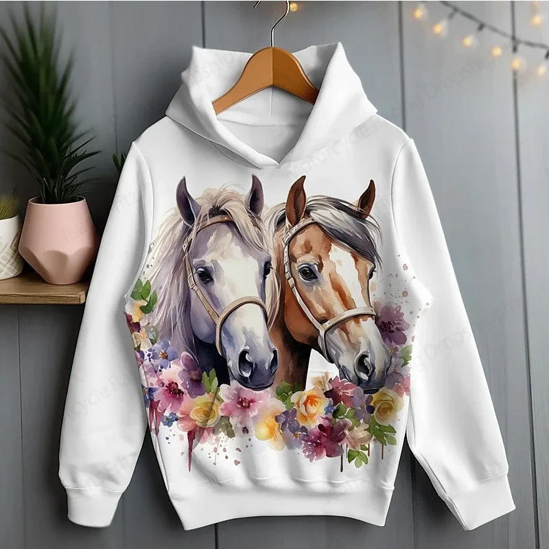 Sweat-shirt Animal drôle poulet écureuil cheval lapin 3d sweat à capuche imprimé hommes femmes mode surdimensionné vestes à capuche femmes Sweat manteau de rue