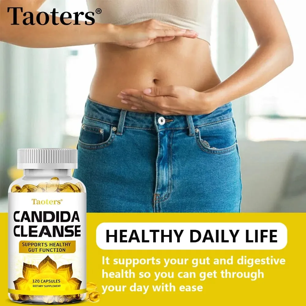 Candida Cleanse – Leber reinigend, entgiftend, unterstützt die Darmgesundheit, reinigt den Dickdarm und steigert die Energie, 120 Kapseln