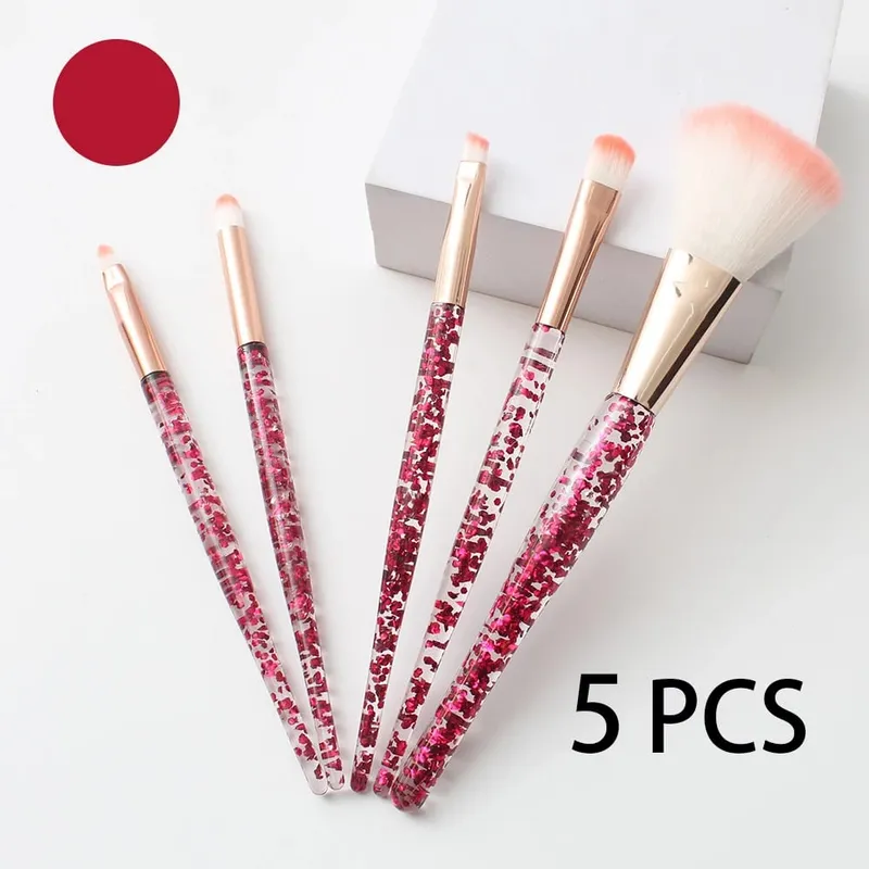 5 PCS Professional Makeup Brush Set Compatible for Eyeshadow Eyebrow - Nylon Bristles