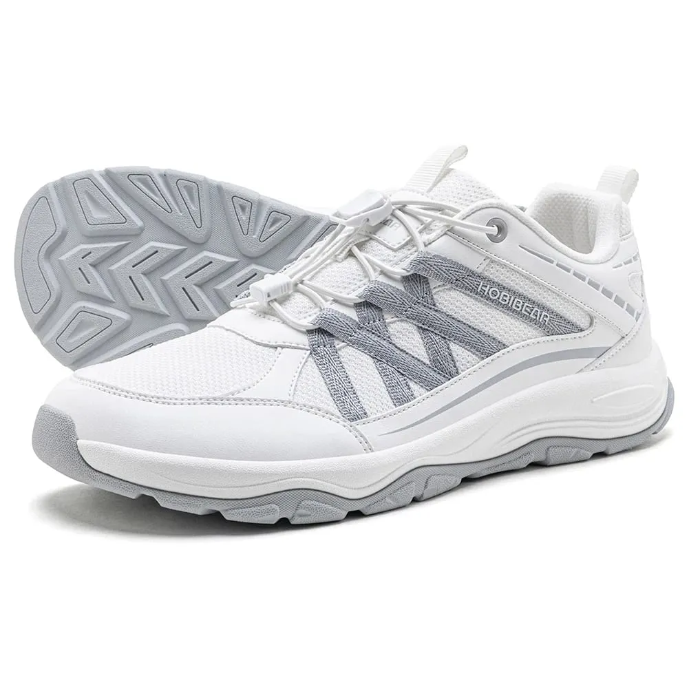 Unisex Hiking Walking Shoes Wide Toe Elastic Band Sneakers Cross Outdoor Travel Mesh Running Shoes for Men Women
