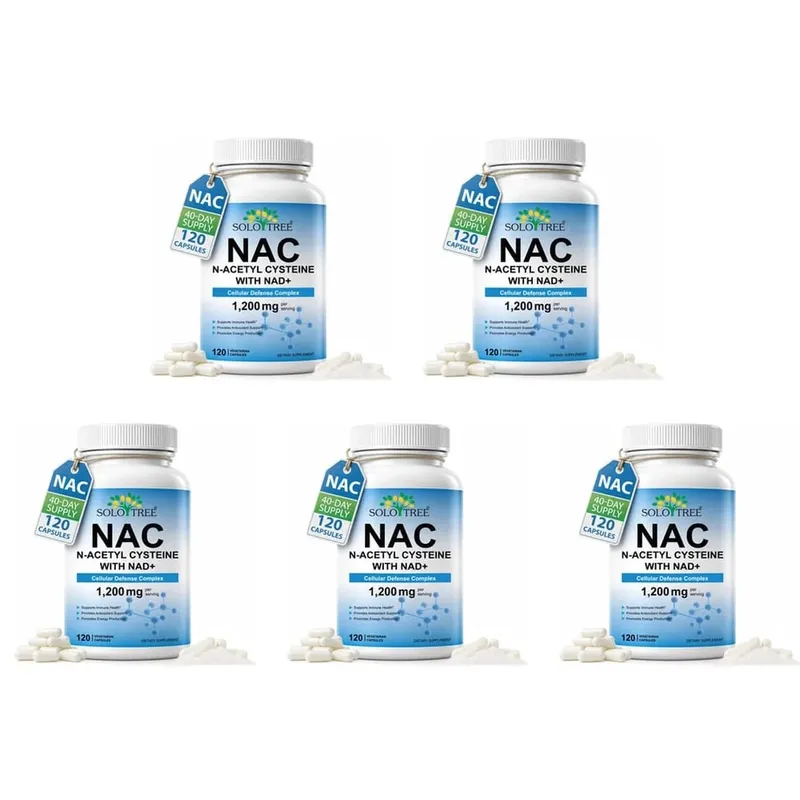 NAC 1150mg NAD+ 50mg Capsules Cellular Defense Complex for Antioxidant Support Immune Health & Energy Production Non‑GMO 120 Ct