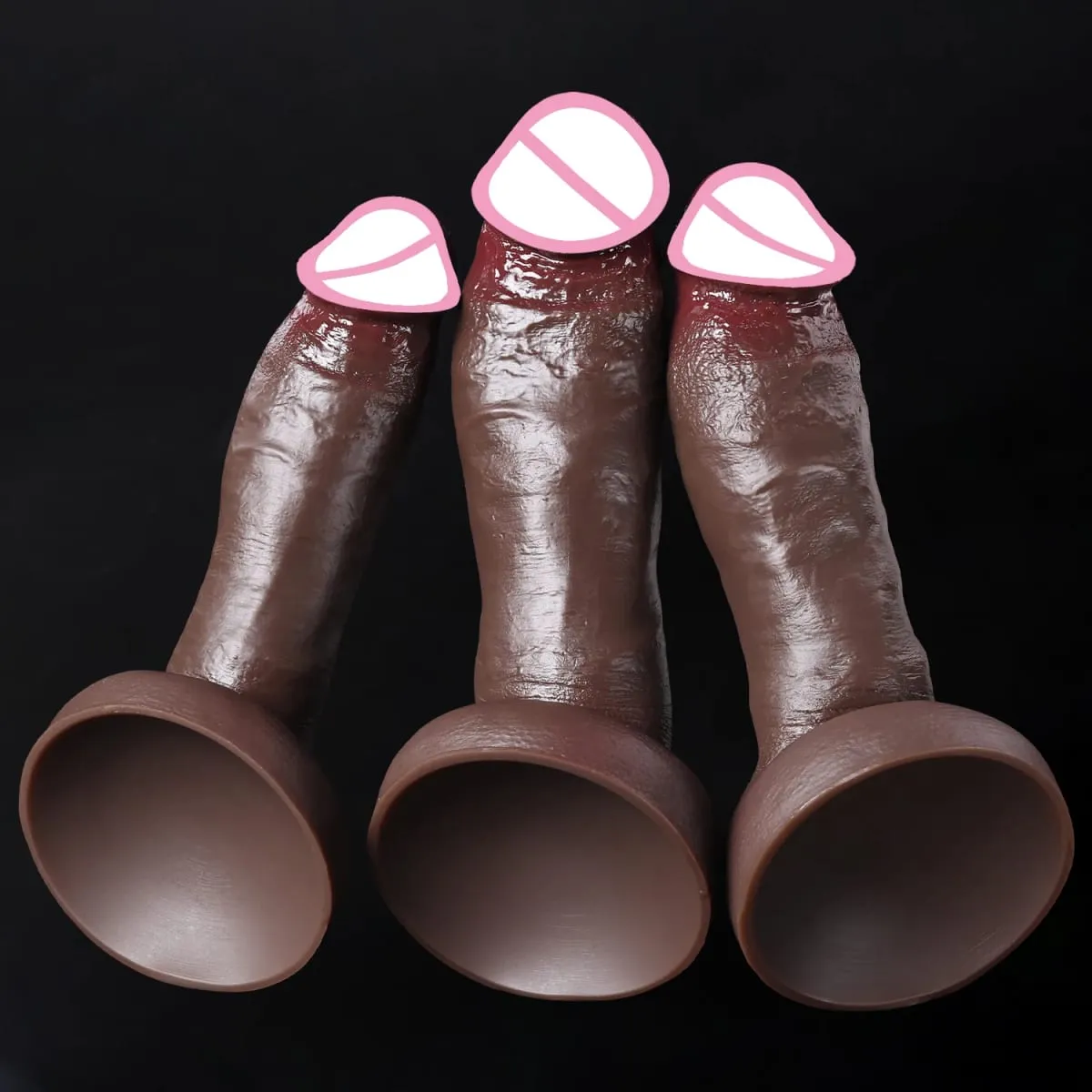 Pas cher peau douce sensation réaliste épais gode gay masturbateurs Silicone Dick grande ventouse pénis Plug Anal Sex Toy pour hommes femmes