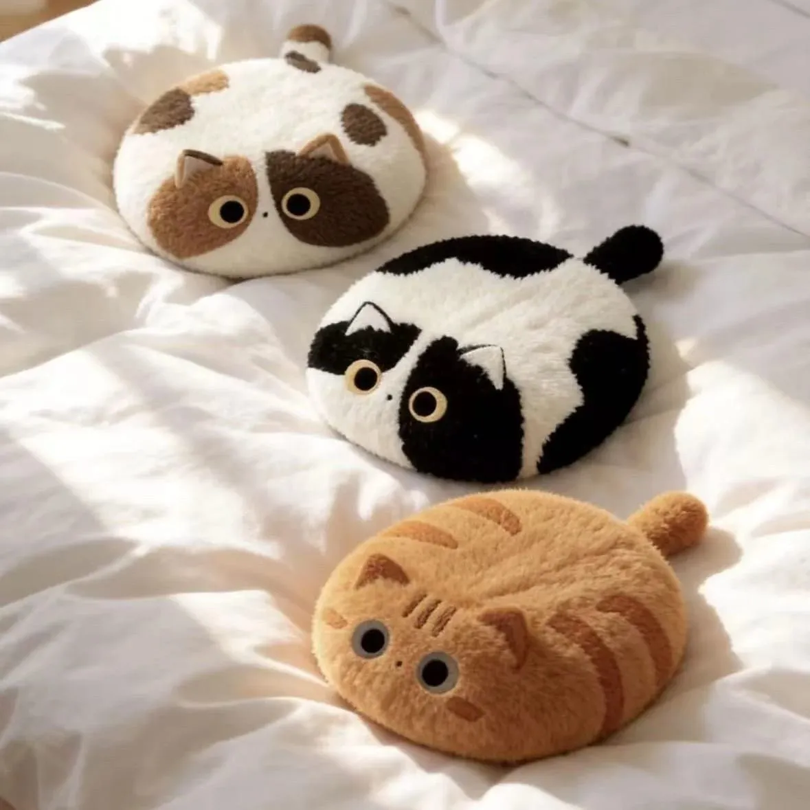 Cute Cat Plush Cushion Pillow Stuffed Plushie Soft Sofa Seat Chair Back Doll Office Dorm Bedroom Gift for Kids Girls — image 12