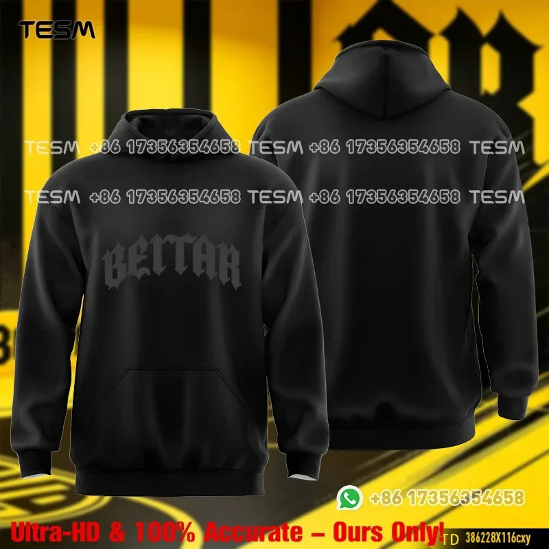 Men Beita Gothic Font Print Hoodie Oversized Street Hip Hop Pullover Sweatshirt Casual Long Sleeve Hooded Sweatshirts Men Women — image 3