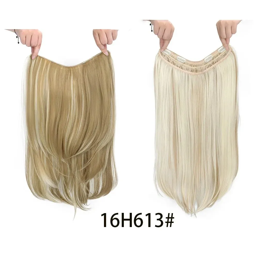 Synthetic Wig Women's Traceless Invisible U-shaped Layered Straight Hair With Inner Buckle Long Curly Hair Natural — image 7