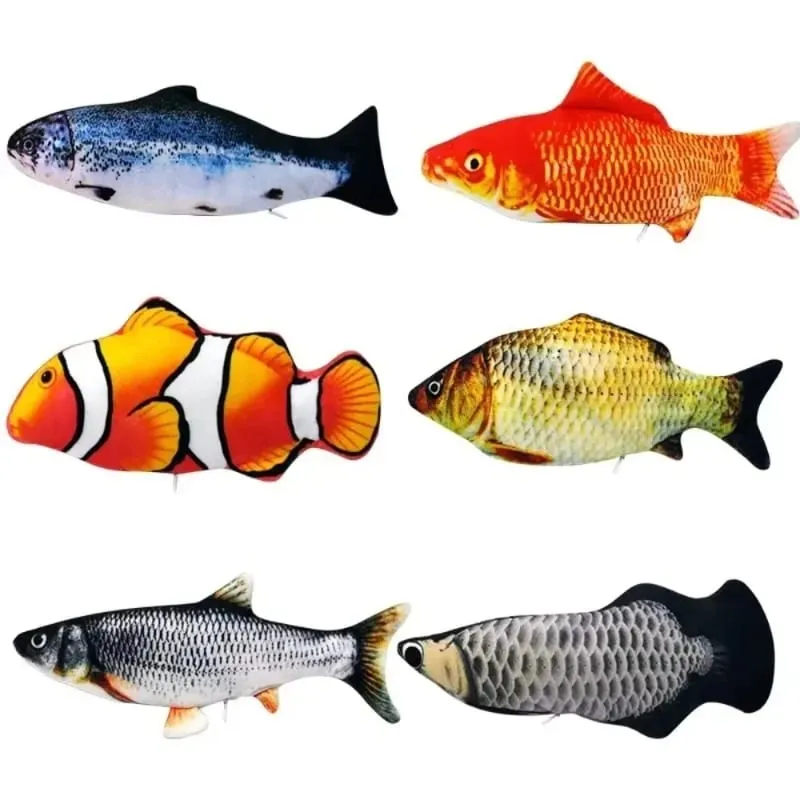 New Clownfish Throw Doll Toy Fish Plush Doll 3D Fish Shape Sleeping Pillow Gift Catnip Toy Christmas Perfect Animal Plush Pillow