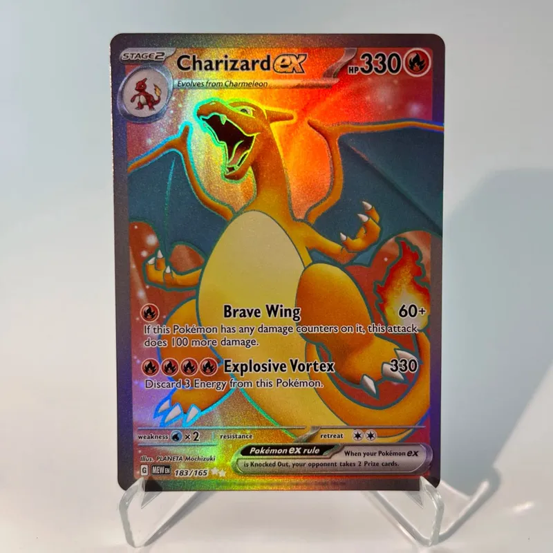 Pokémon 151 PKM Cards PTCG3-D Bulbasaur Squirt Rainbow Gengar ex Holographic Ex GX Rare Collection Battle Toys Gifts for Hobbies