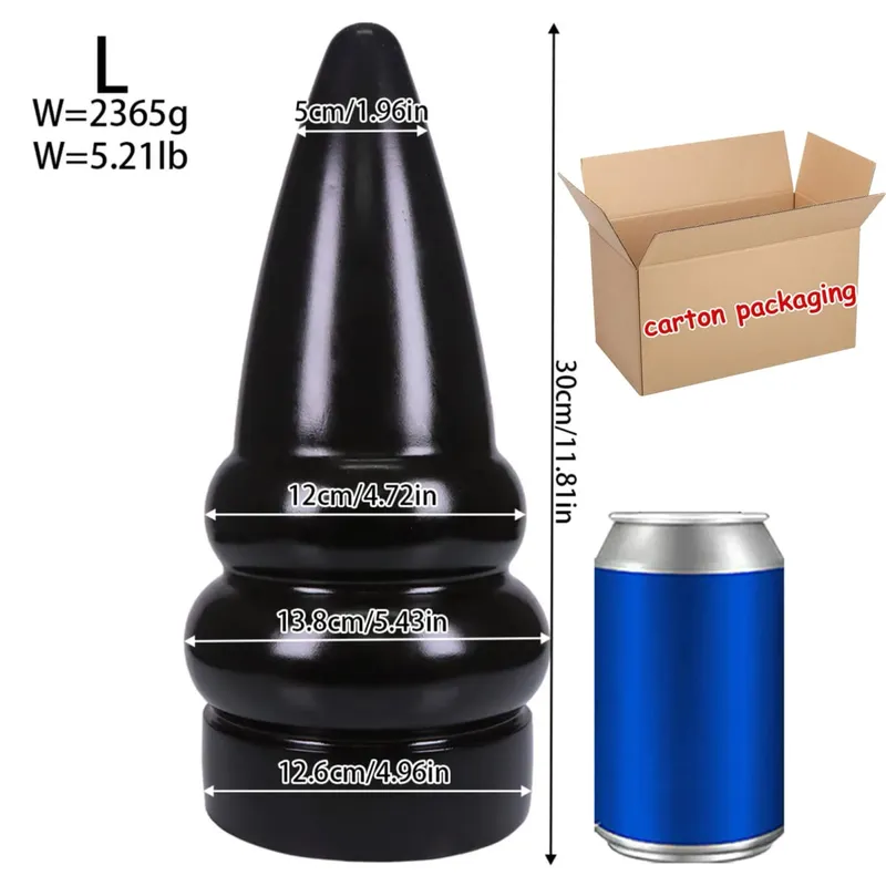 3 Sizes Huge Anal Plug Pointed Tip Butt Plug Dilatador Anal Big Anal Dildo Sex Toys Women Gay Prostate Massage Adult Supplies 18