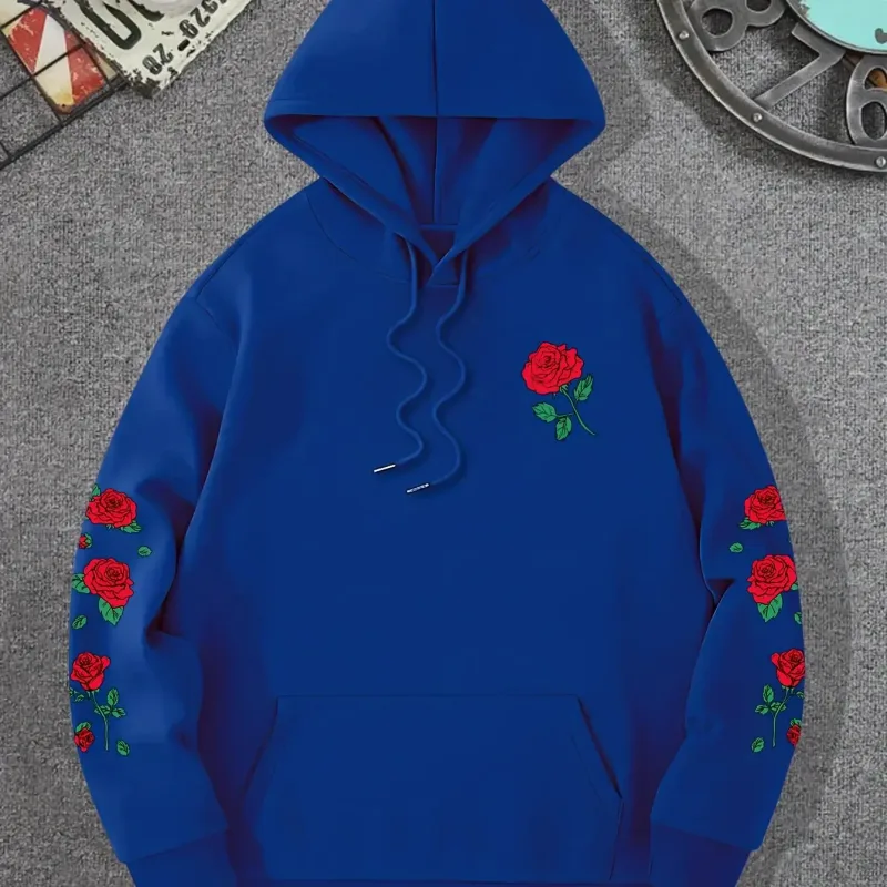 2025 New Winter Casual Men's Loose Fleece Warmth Hooded Sweatshirt Fashionable Trendy Casual Multi-purpose Walkaround 2D Hooded