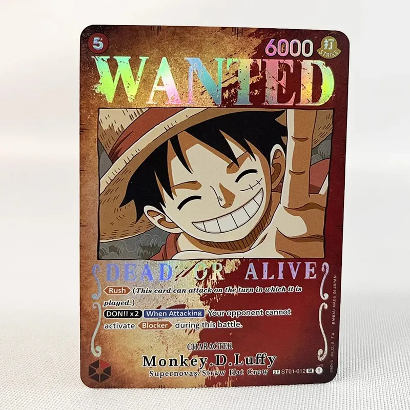 ONE PIECE Retro Wanted Poster Style Proxy Game Card Luffy Buggy Shanks Ace Anime OPCG/PTCG Card / Collection Trading Card