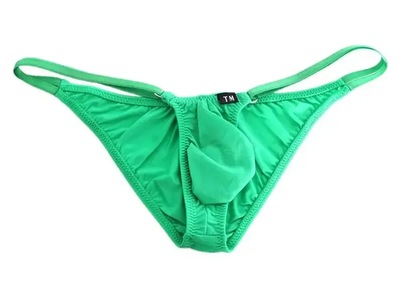 Erkekler Ayarlanabilir Metal O-Ring Çift Ince Askı Bikini Külot Alçak Ipeksi Buz Ipek 3D U Dışbükey Kese Seksi Erkek iç çamaşırı
