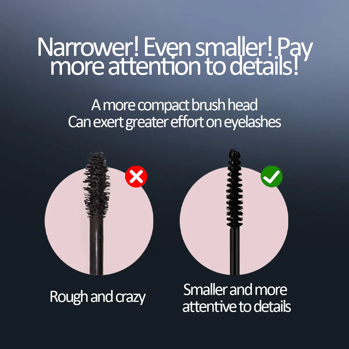 Kakashow Silk Fiber Matte Mascara Makeup แปรง Ultra-Fine ช่วยให้ขนตายาวกันน้ำ Fast Dry Black Curling