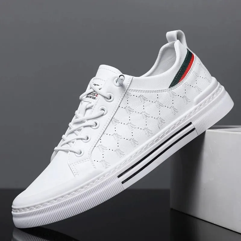 Men's Casual Sport Sneakers - Breathable Upper Durable PVC Sole Lace-Up Low-Top Design for All-Season Comfort - Versatile for