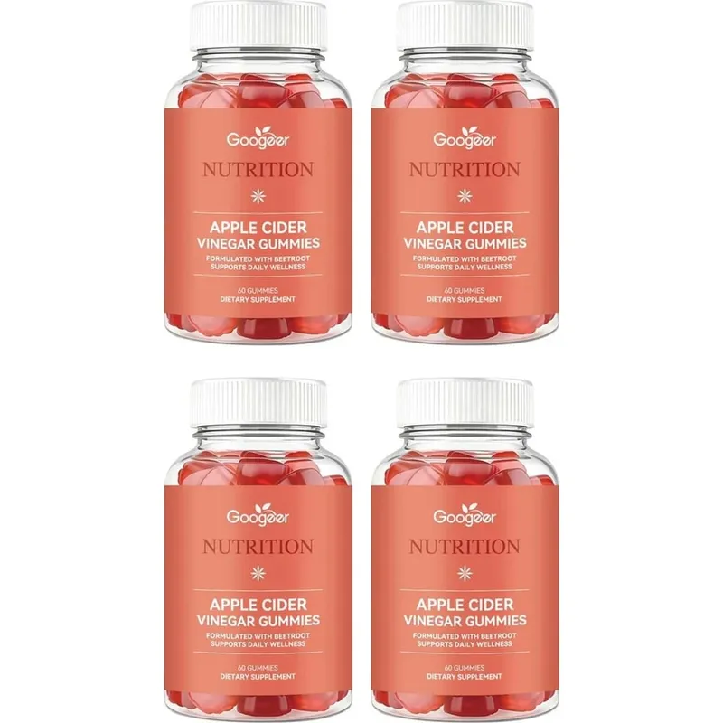 Googeer Apple Cider Vinegar Gummies Fruity with Beetroot Extract and Vitamin B12 Supports Daily Health Management 60 Gummies