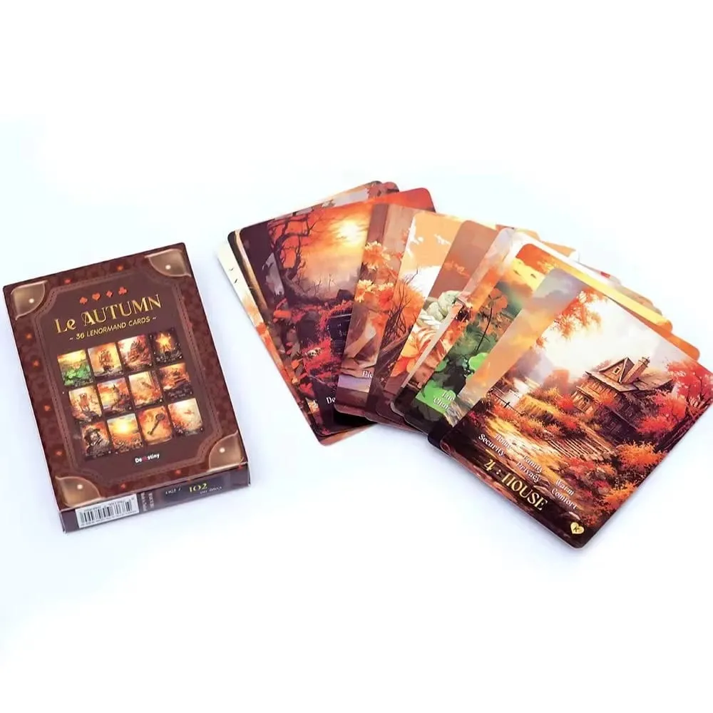 Nouveau Le Tarot d'automne 36 cartes Lenormand, jeu de société, fournitures de fête amusantes et délicates, cadeau de fête en famille, nouvelle collection