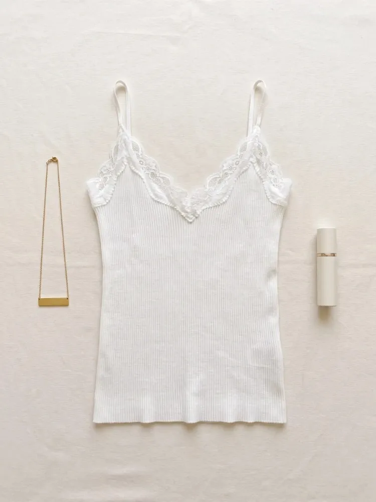 Summer 2026 Coquette Y2k Clothes Korean Lace Women Tank Top Cute Camis Sexy White Crop Top Female Sleeveless Black Vest