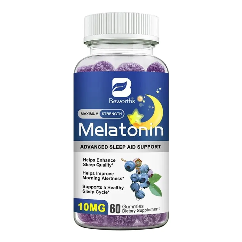 B BEWORTHS Melatonina al mirtillo 10 mg caramelle gommose per dormire Creative per dormire Sonniferi Melatonina per un sonno rilassante per adulti