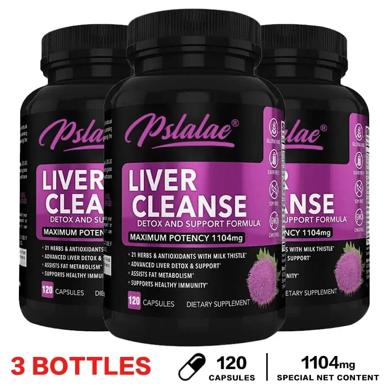 Liver Cleanse Detoxification Support Supplement - Complete Health Capsules with Artichoke Berberine Turmeric Herbs — image 11