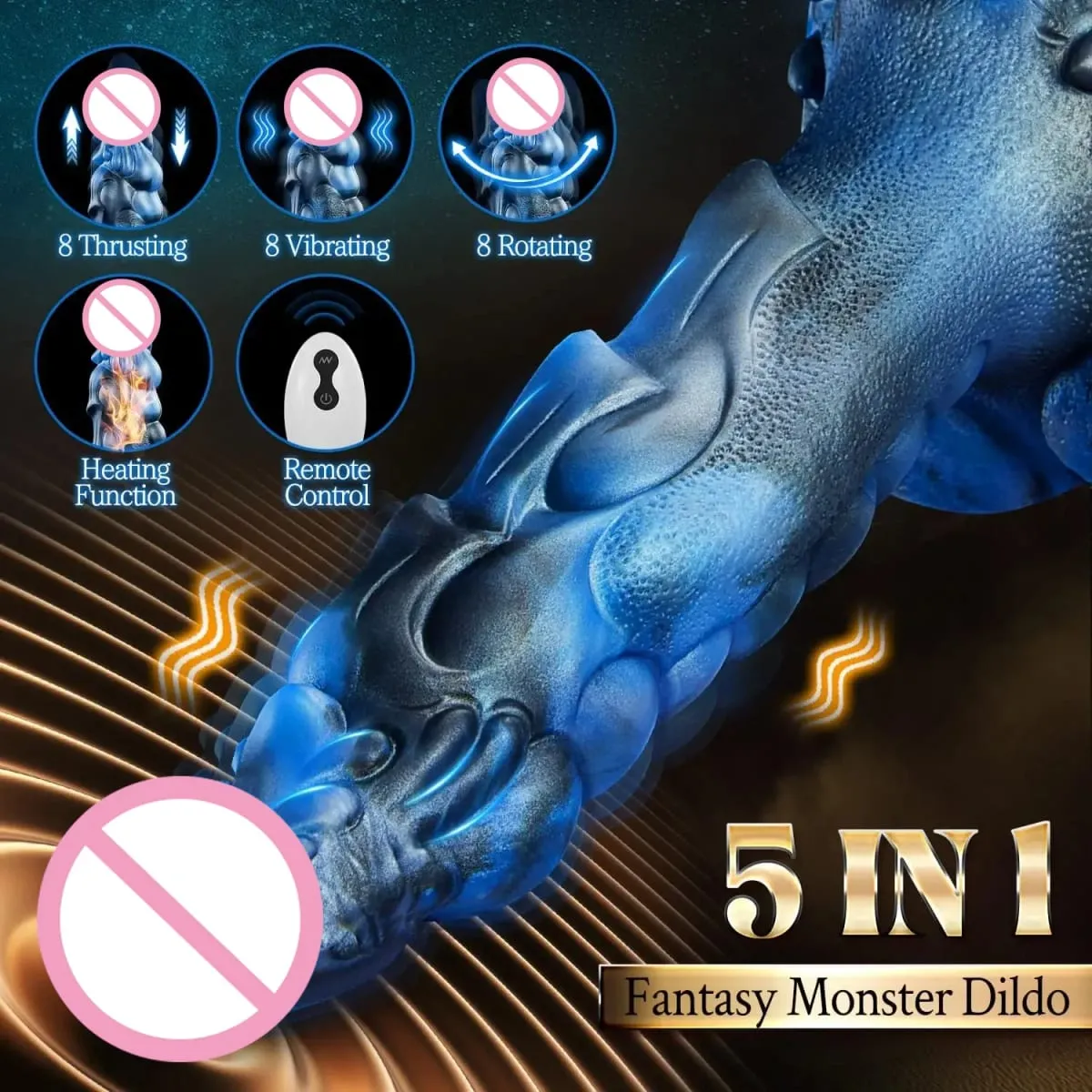 Big Fantasy Monster Dildo Vibrator Remote Control Thrusting Heating Huge Dragon Anal Plug Clitoris Stimulator Sex Toys for Women