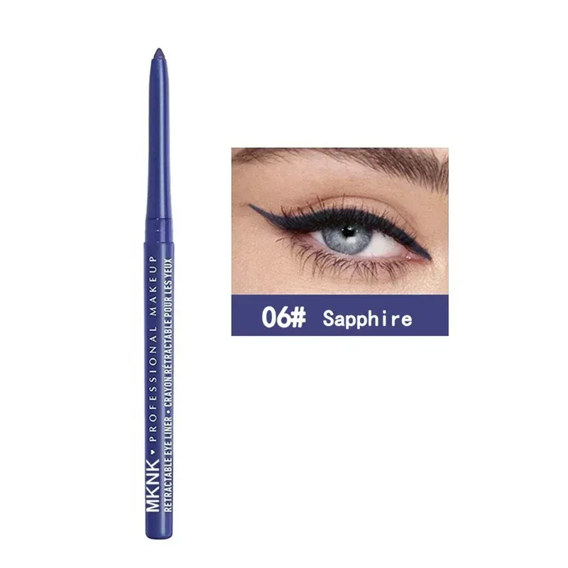 8 Colors Waterproof Black Eyeliner Gel Pencil Smudge-Proof Long-Lasting Beginner-Friendly Eye Makeup High Pigment Eye Liner Pen