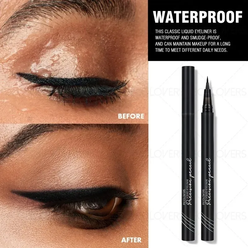 4PCS White Eyeliner Pen Waterproof Liquid Eyeliner Pen Ultra-fine Tip Anti Sweat Fast Drying Eye Cosmetics