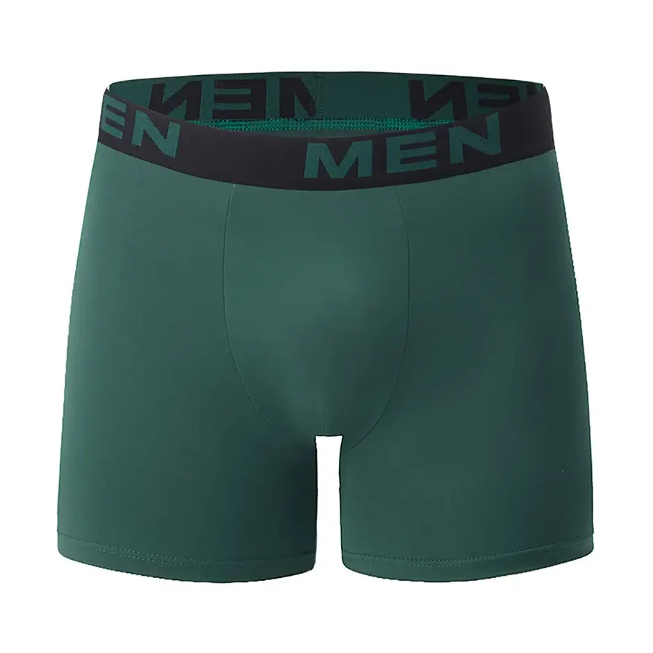 Bộ 7 món Đồ lót nam dài màu trơn bốn mùa, Đồ lót thể thao thời trang, Quần góc phẳng cỡ lớn