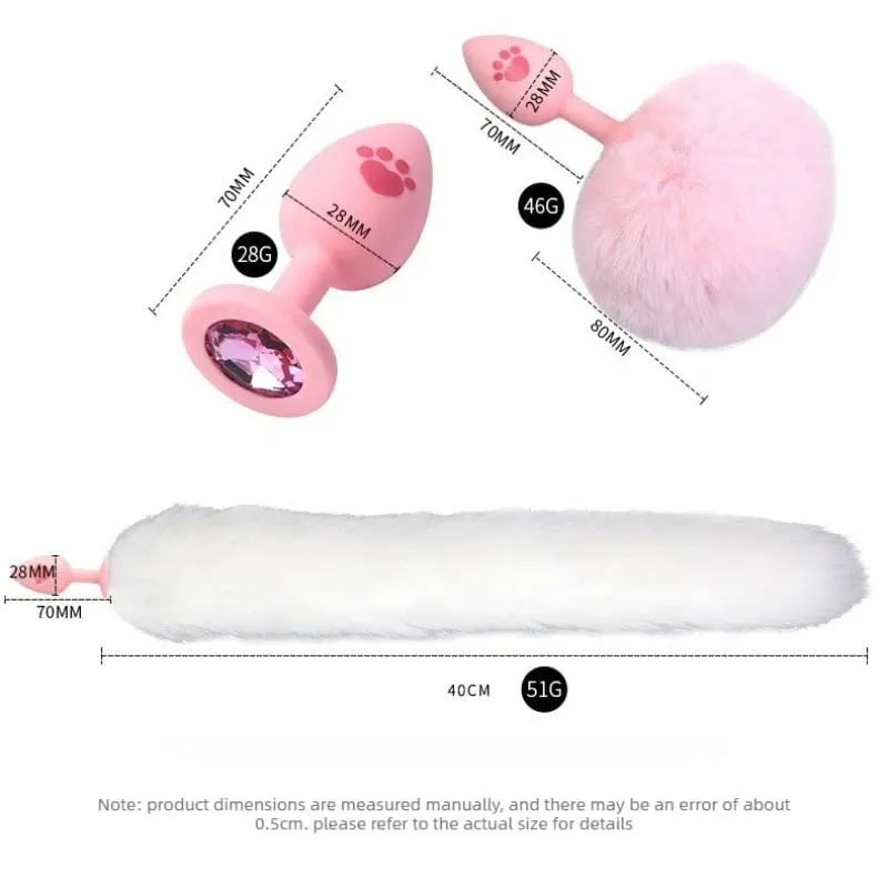 Cat Paw Anal Plug Adult Couple Games Butt Plug Erotic Product Penetration Anal Toy with Hairball Fox Tail Sex Toys for Men Women