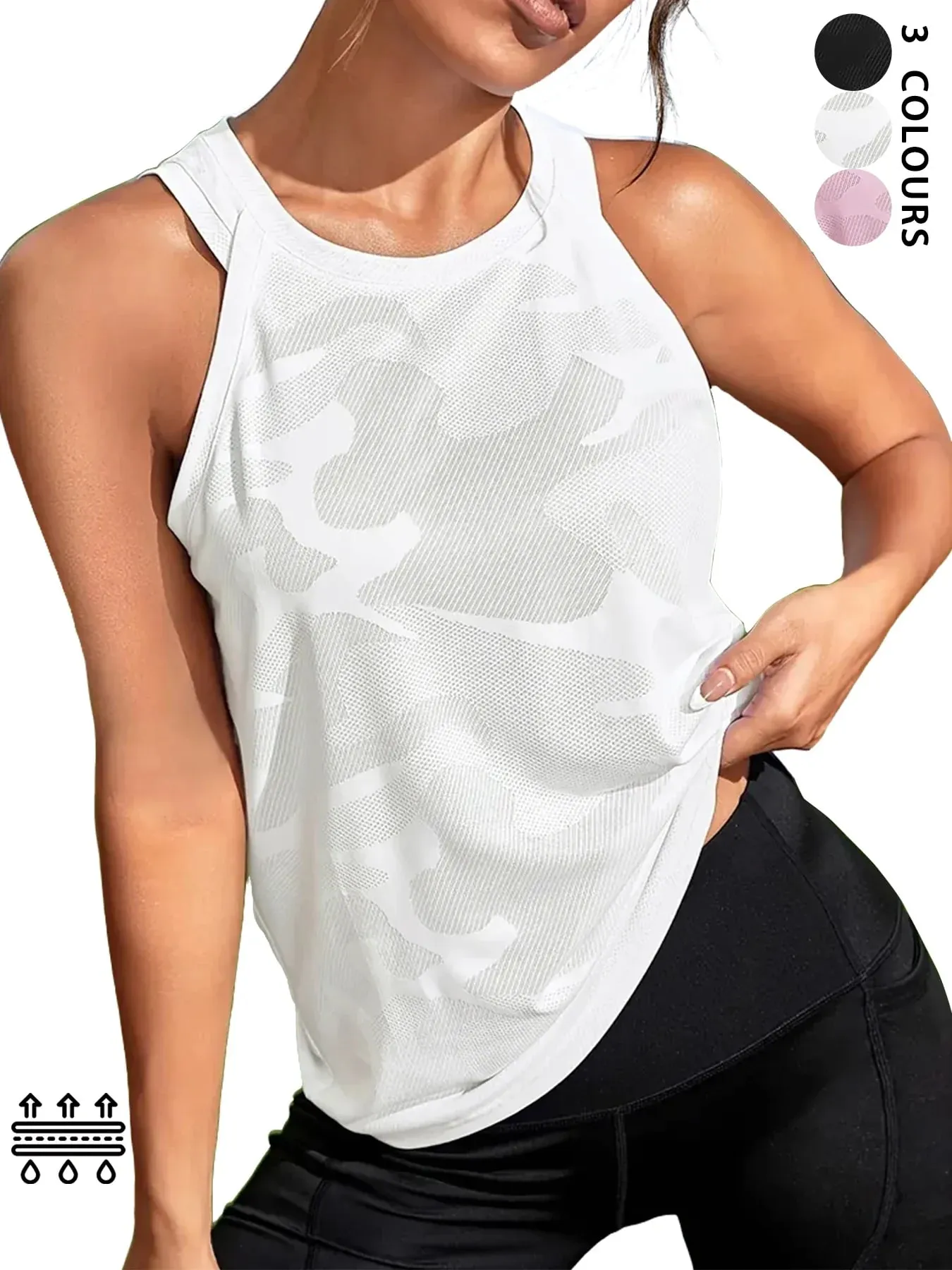 Women's Super Soft Sport Tank Tops for Women Moisture-Wicking Quick-Dry Breathable Mesh Design for Athletic Running Tennis Yog — image 10