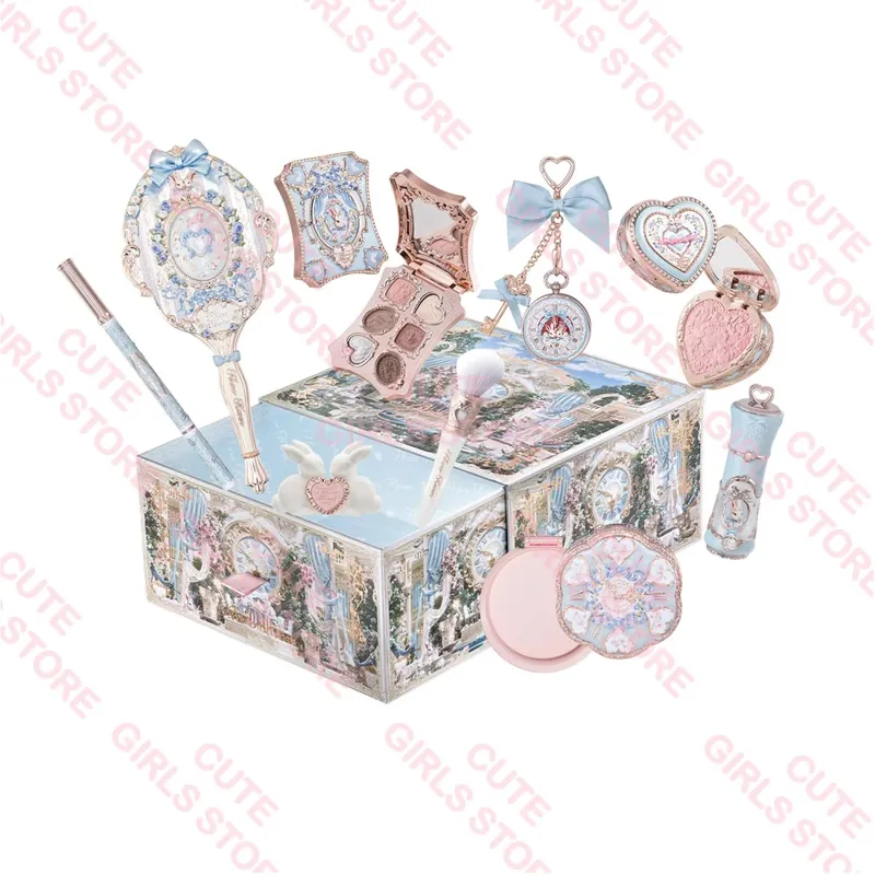 Flower Knows Knight Unicorn Collection Mini All-In Gift Set- with Lipstick Blush Eyeshadow Powder Lip Liner Mirror & Tools