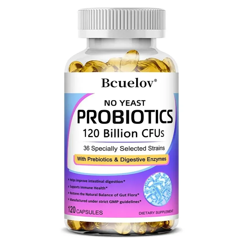 Probiotics 120 Billion CFU with Prebiotics & Digestive Enzymes Supports Digestion Gut Flora Bloating Relief & Immune Health