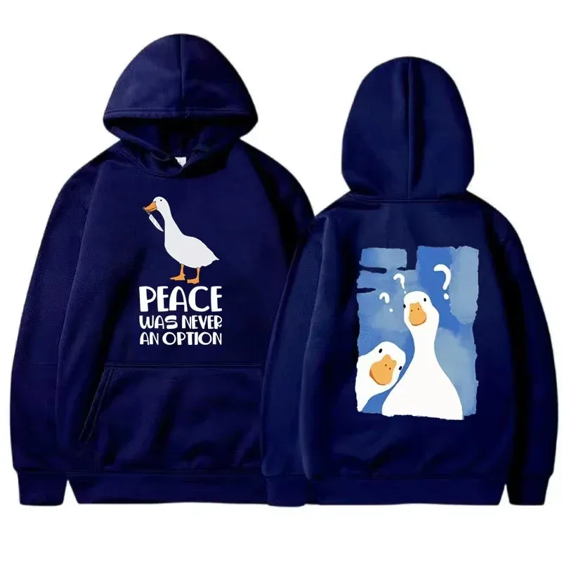 2025 Fashion Male and female couples Cute duck print Hoodie Casual Hoodies Pullovers Sweatshirts Men's Color Hoodies Sweatshirt