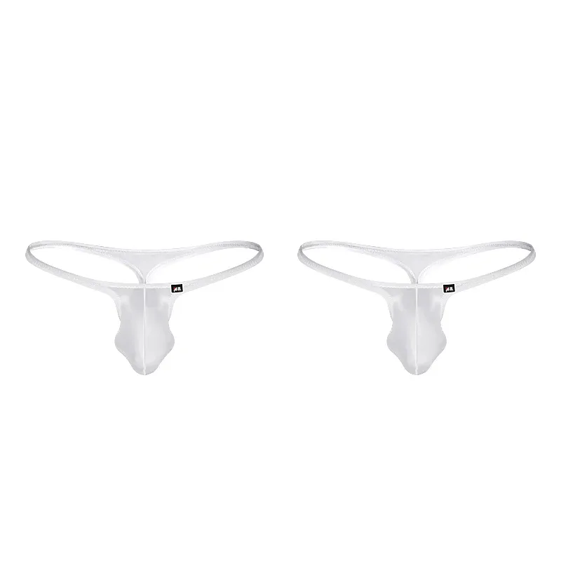 Men's Underwear Japanese Style Ultra-Thin Ice Silk Thong Low Waist Elastic Comfortable T-Back