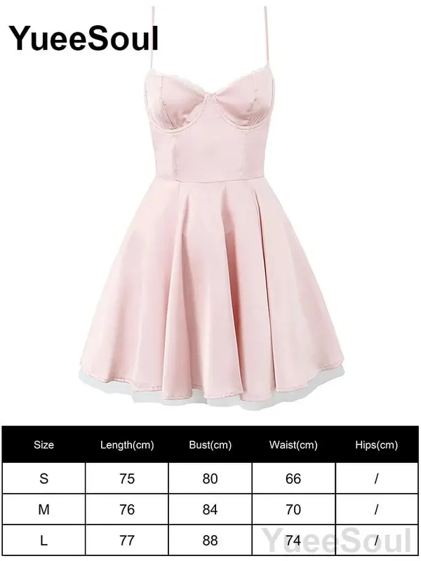 Pink Women's Dress Elegant Evening Birthday Party Female Dresses 2026 Summer New Sweet Cute Y2K Casual High Street Lolita Dress