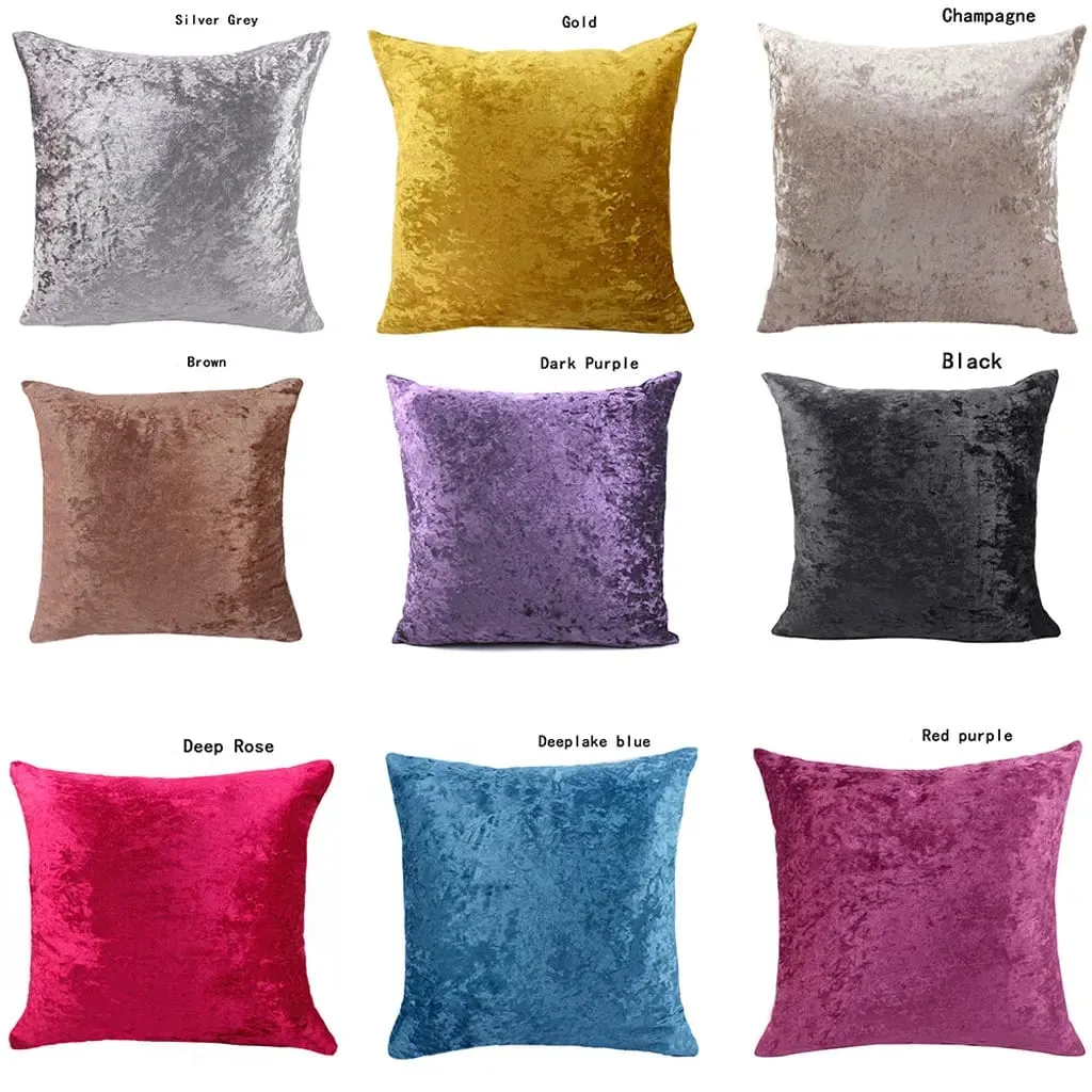 Plush Velvet Throw Pillow Cover Invisible Zipper Soft Cushion Case for Couch or Bed Decorative Pillows